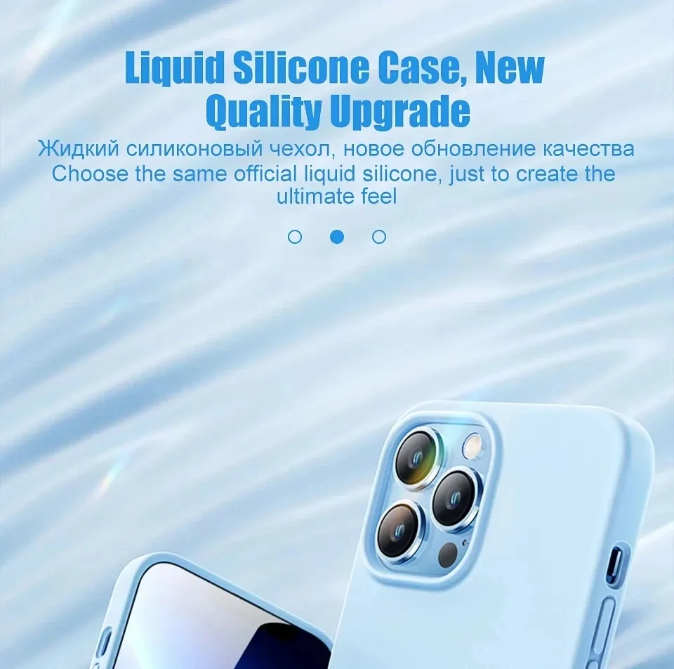 Luxury Shockproof Liquid Silicone Case for iPhone 11-17 Pro Max Air Plus, Soft Protective Phone Cover Accessories showcase 1