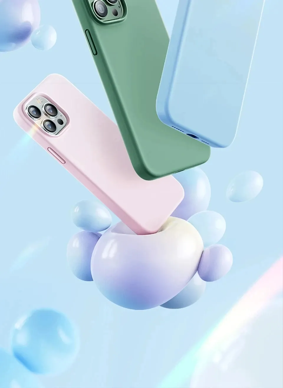 Luxury Shockproof Liquid Silicone Case for iPhone 11-17 Pro Max Air Plus, Soft Protective Phone Cover Accessories showcase 11