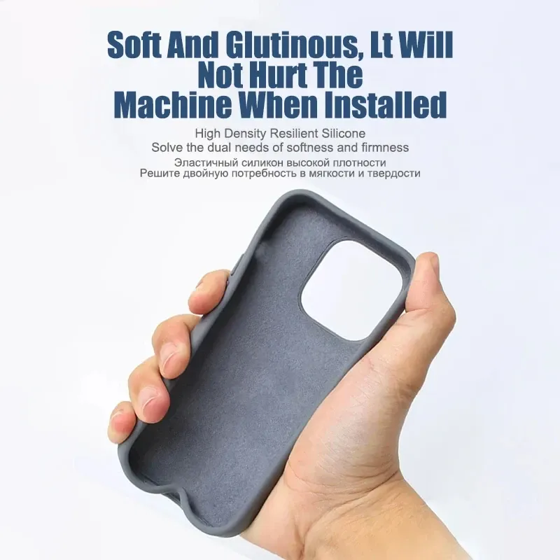 Luxury Shockproof Liquid Silicone Case for iPhone 11-17 Pro Max Air Plus, Soft Protective Phone Cover Accessories thumbnail 6