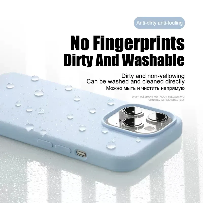 Luxury Shockproof Liquid Silicone Case for iPhone 11-17 Pro Max Air Plus, Soft Protective Phone Cover Accessories thumbnail 5