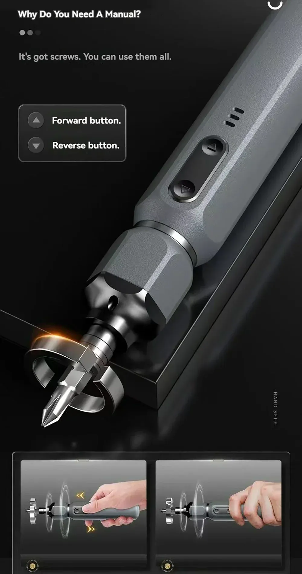 Mini Cordless Electric Screwdriver, Rechargeable Lithium Battery, Auto/Manual Dual Mode, Household Small Electric Drill for DIY Projects and Furniture Assembly showcase 6