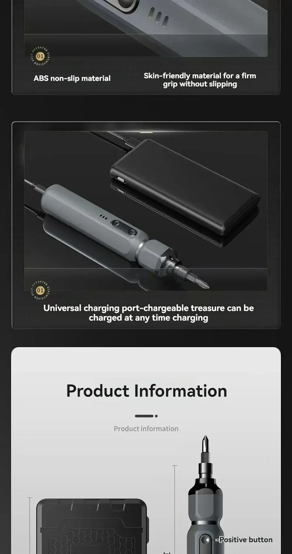 Mini Cordless Electric Screwdriver, Rechargeable Lithium Battery, Auto/Manual Dual Mode, Household Small Electric Drill for DIY Projects and Furniture Assembly showcase 14