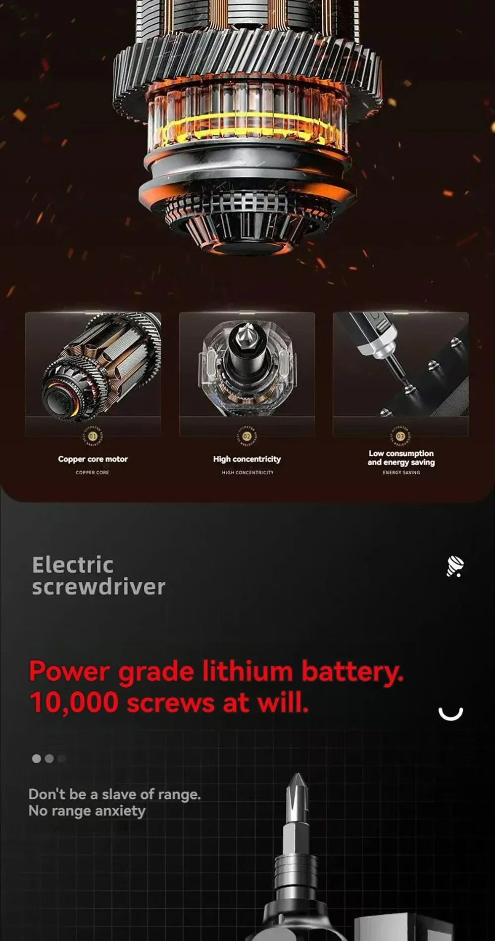Mini Cordless Electric Screwdriver, Rechargeable Lithium Battery, Auto/Manual Dual Mode, Household Small Electric Drill for DIY Projects and Furniture Assembly showcase 9