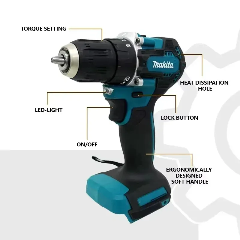 Makita DDF487 18V Cordless Driver Drill 10mm Brushless Electric Impact Screwdriver Rechargeable Power Tool for Professional Use thumbnail 5