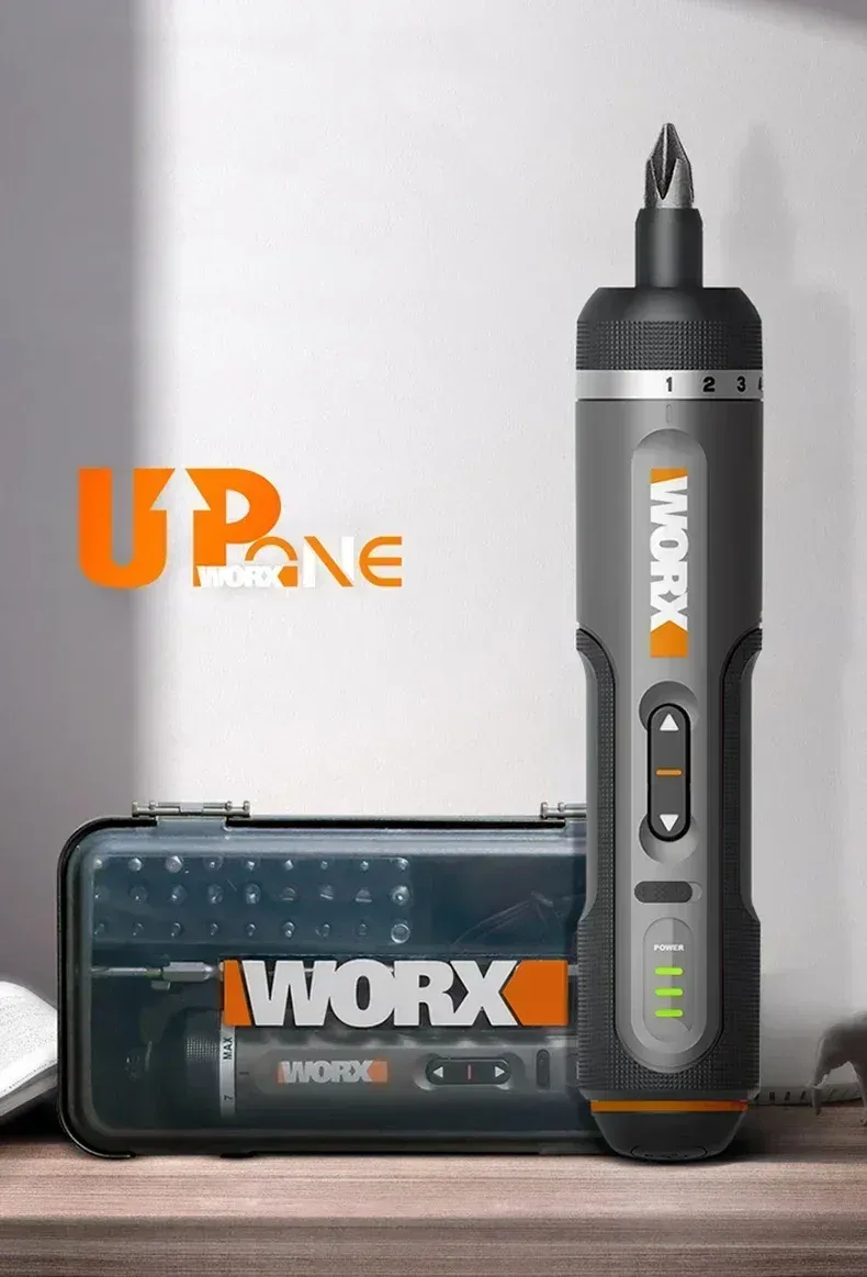 Worx WX242 4V Smart Cordless Electric Screwdriver Set - Portable Mini Power Screw Driver with USB Rechargeable Handle and 30 Bit Set for Home Repair and DIY Projects showcase 1