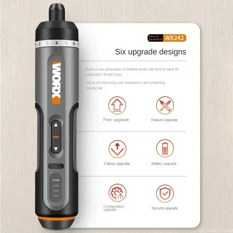 Worx WX242 4V Smart Cordless Electric Screwdriver Set - Portable Mini Power Screw Driver with USB Rechargeable Handle and 30 Bit Set for Home Repair and DIY Projects thumbnail 5