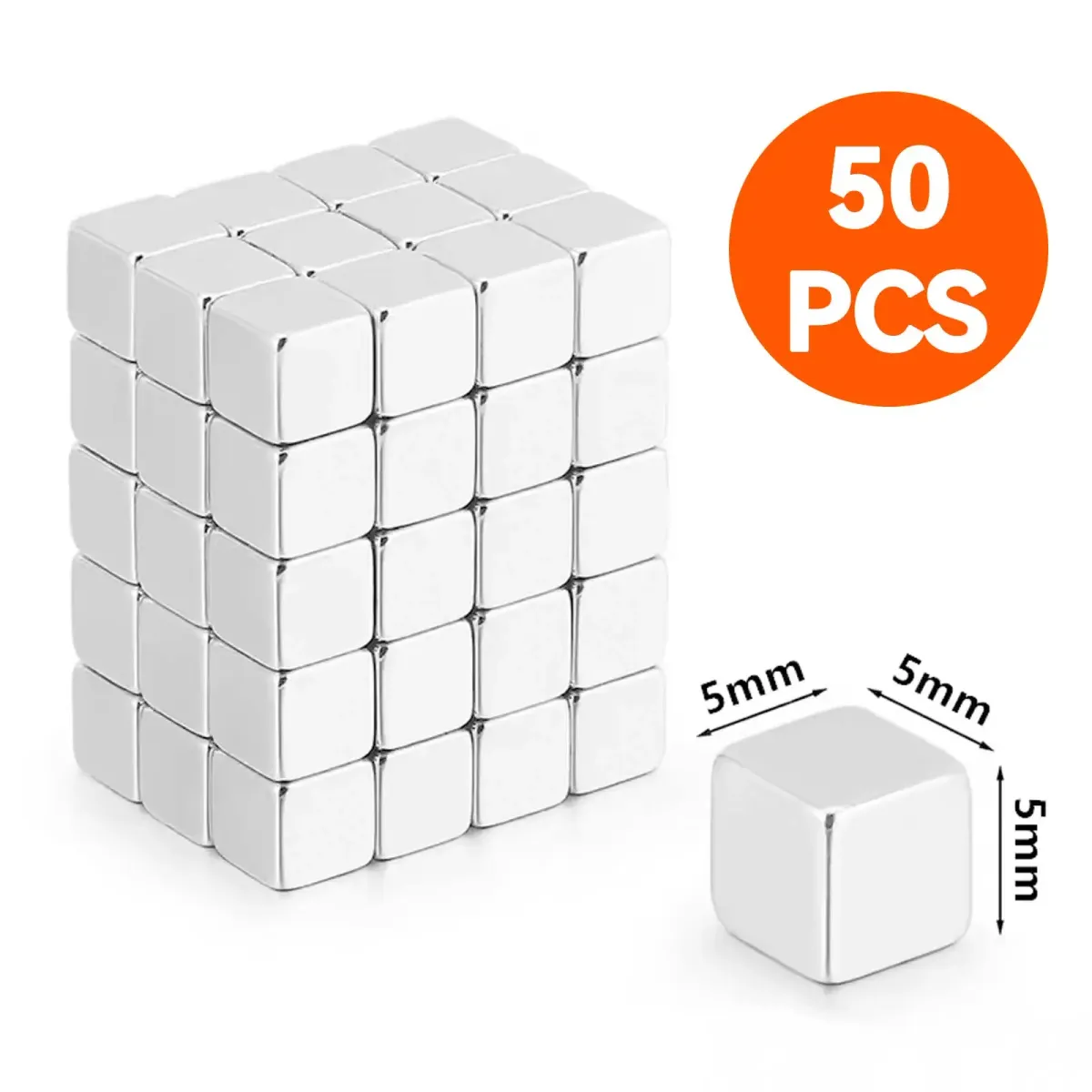 Strong Mini Magnetic Cubes 5x5x5mm, 50/100 Pcs Small Square Neodymium Magnets for Fridge, Whiteboard, Crafts, DIY Projects, Office Organization showcase 7