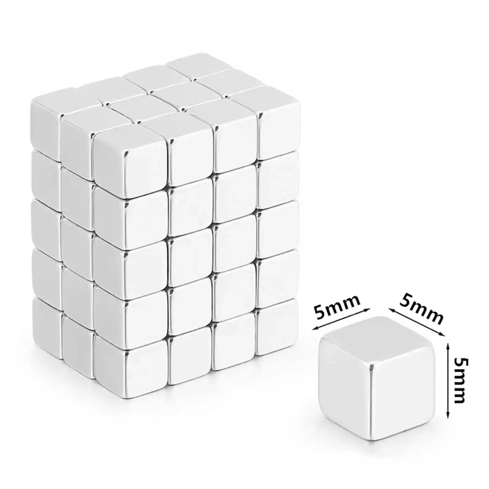 Strong Mini Magnetic Cubes 5x5x5mm, 50/100 Pcs Small Square Neodymium Magnets for Fridge, Whiteboard, Crafts, DIY Projects, Office Organization thumbnail 2