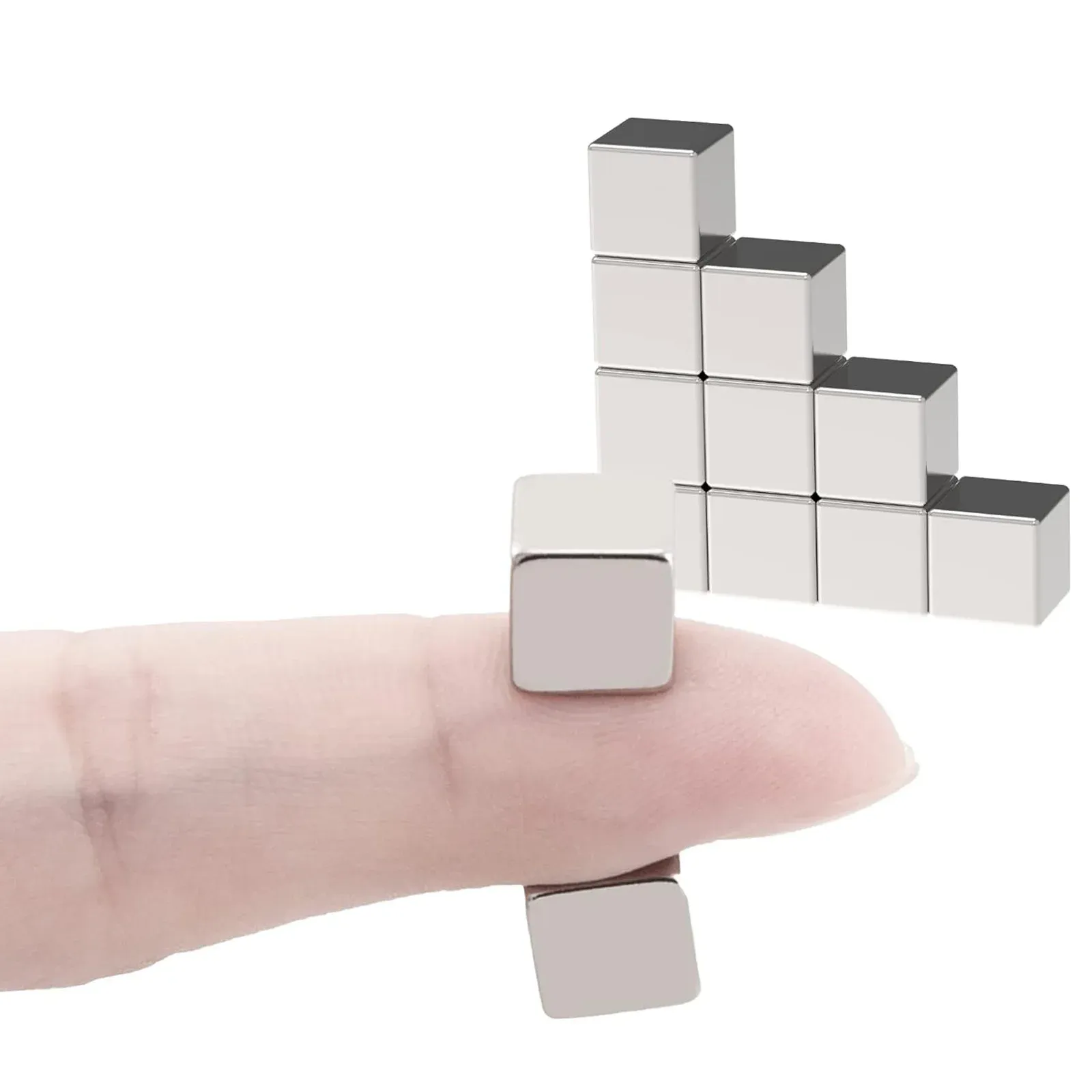 Strong Mini Magnetic Cubes 5x5x5mm - 50/100 Pcs Small Neodymium Magnets for Fridge, Whiteboard, Crafts, DIY Projects & Educational Tools thumbnail 2