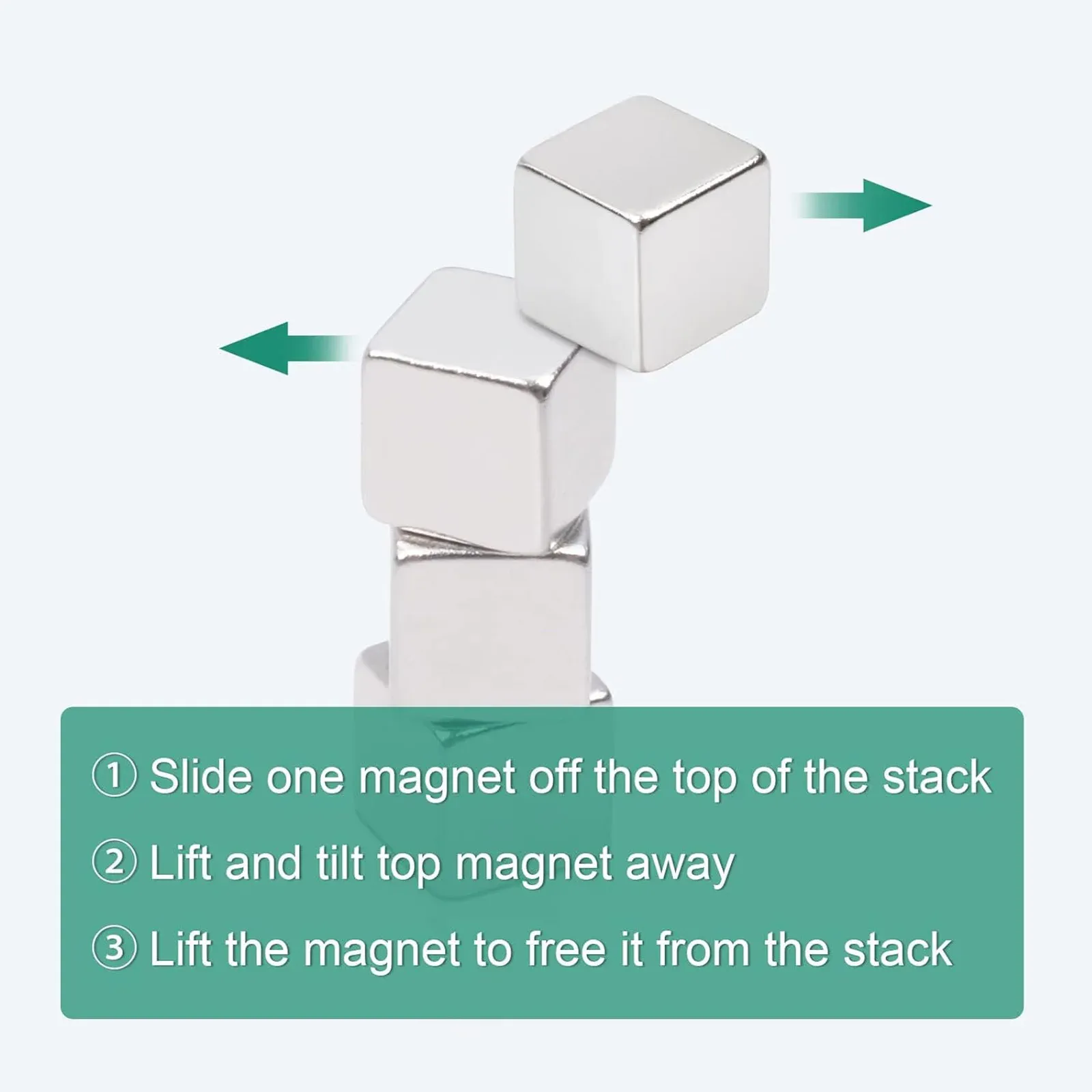 Strong Mini Magnetic Cubes 5x5x5mm - 50/100 Pcs Small Neodymium Magnets for Fridge, Whiteboard, Crafts, DIY Projects & Educational Tools thumbnail 3