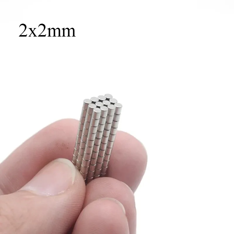 2x2mm Mini Strong Disc Neodymium Magnets - Powerful Small Rare Earth Magnets for DIY Crafts, Fridge, Science Projects, Education & Hobbies thumbnail 1