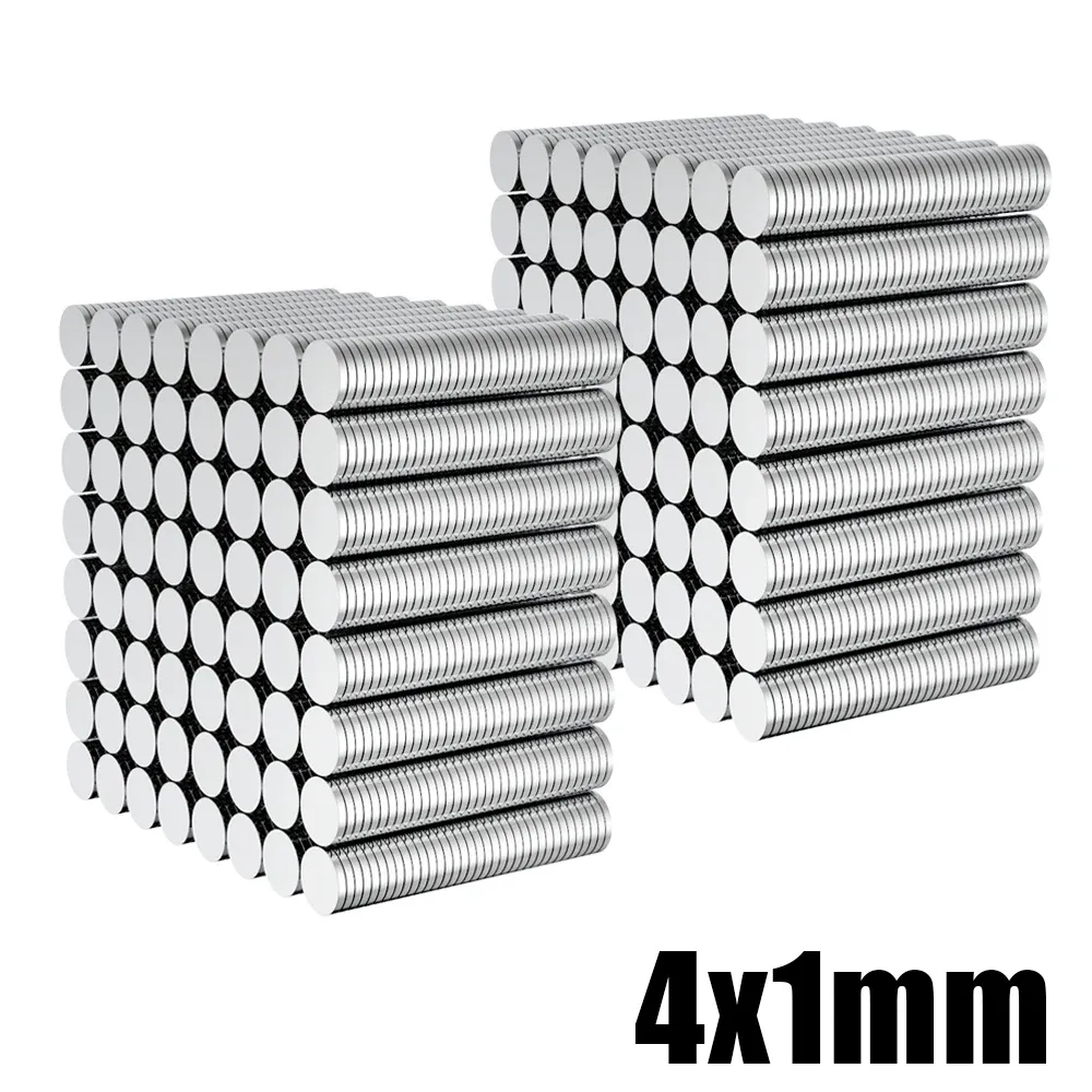 100/300 Pcs Mini Small Round Magnets 4mm x 1mm Disc - Super Powerful Refrigerator Magnets for Crafts, DIY, and Office Use thumbnail 1