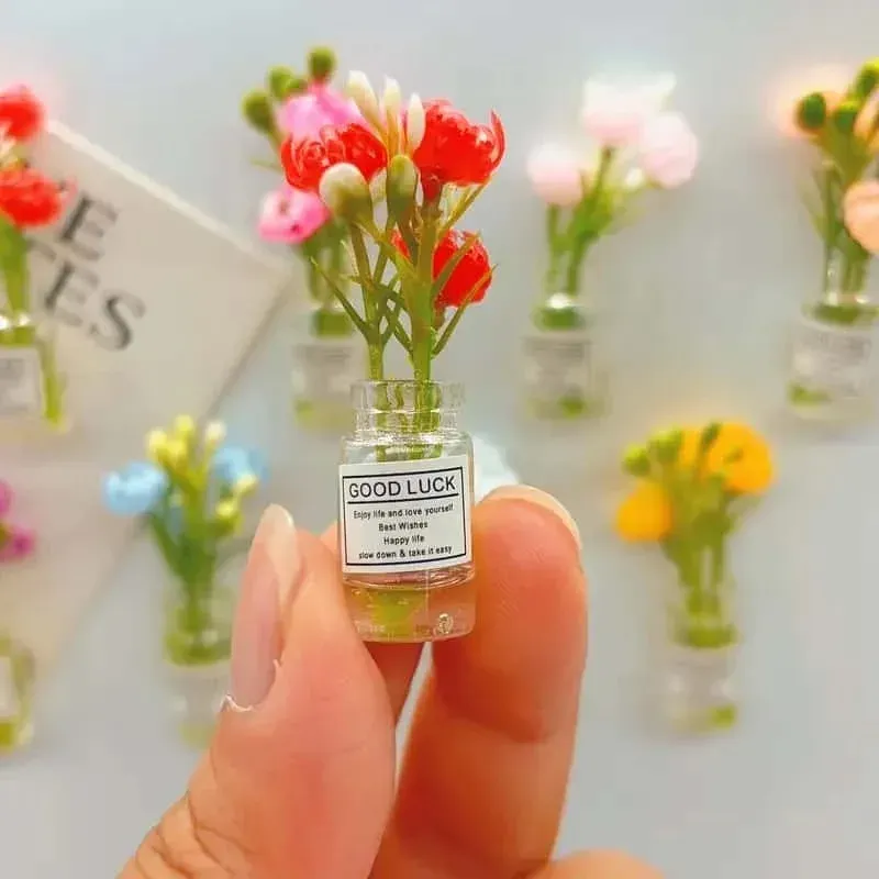 8pcs Mini Cute 3D Vase Refrigerator Magnets Set - Decorative Kitchen Accessories & Holiday Gifts for Fridge, Whiteboards, and Lockers thumbnail 5
