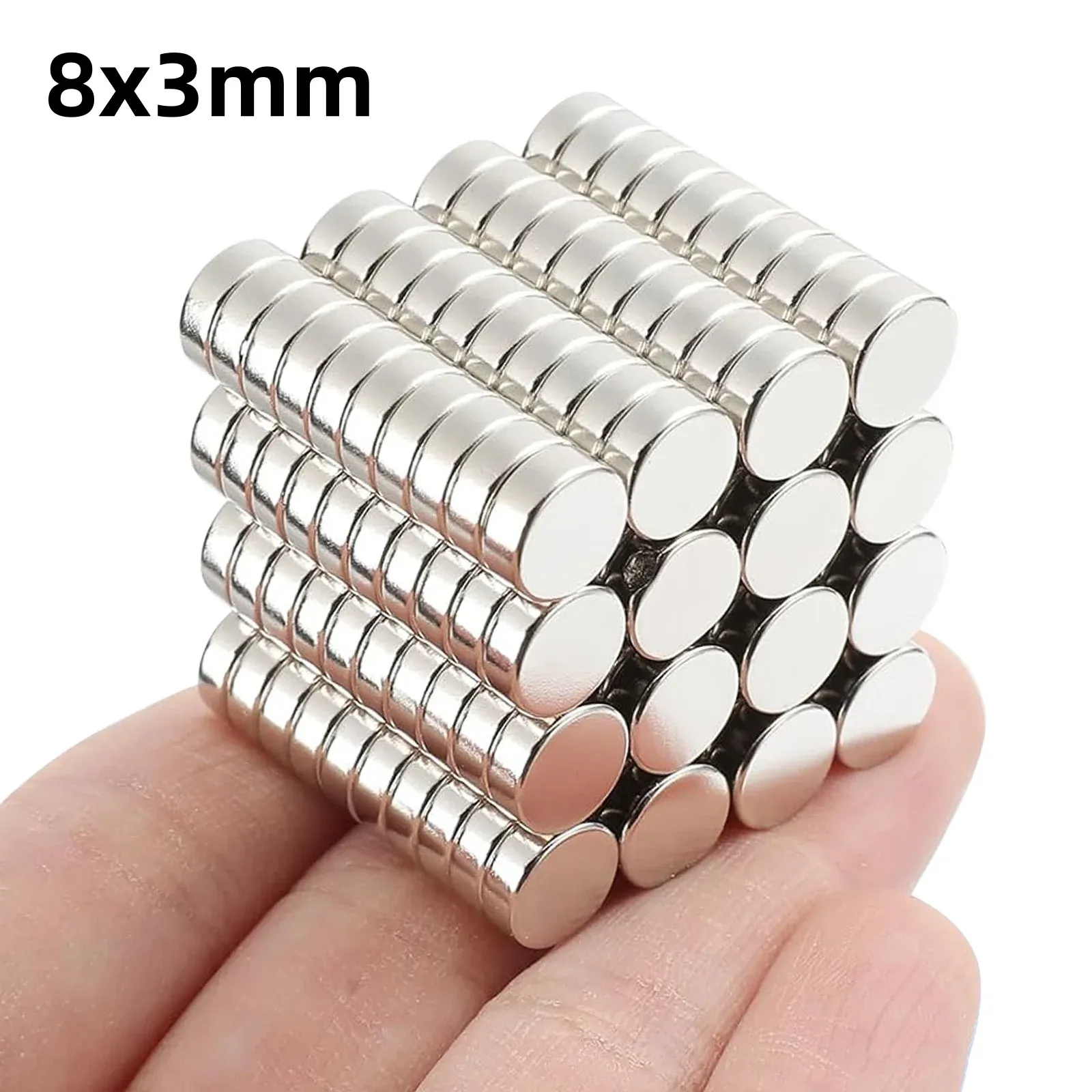 8x3mm Round Refrigerator Magnets - Small Whiteboard & Office Magnets, Durable Mini Magnets for Kitchen & Crafting thumbnail 1