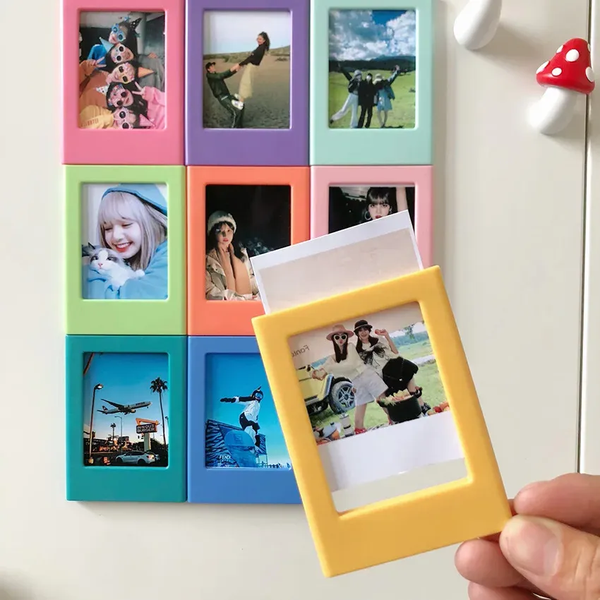 Magnetic Photo Frame Fridge Magnets - Fun Refrigerator Decor for Mini Film Papers, Home Office Ornaments, Versatile Display showcase 5