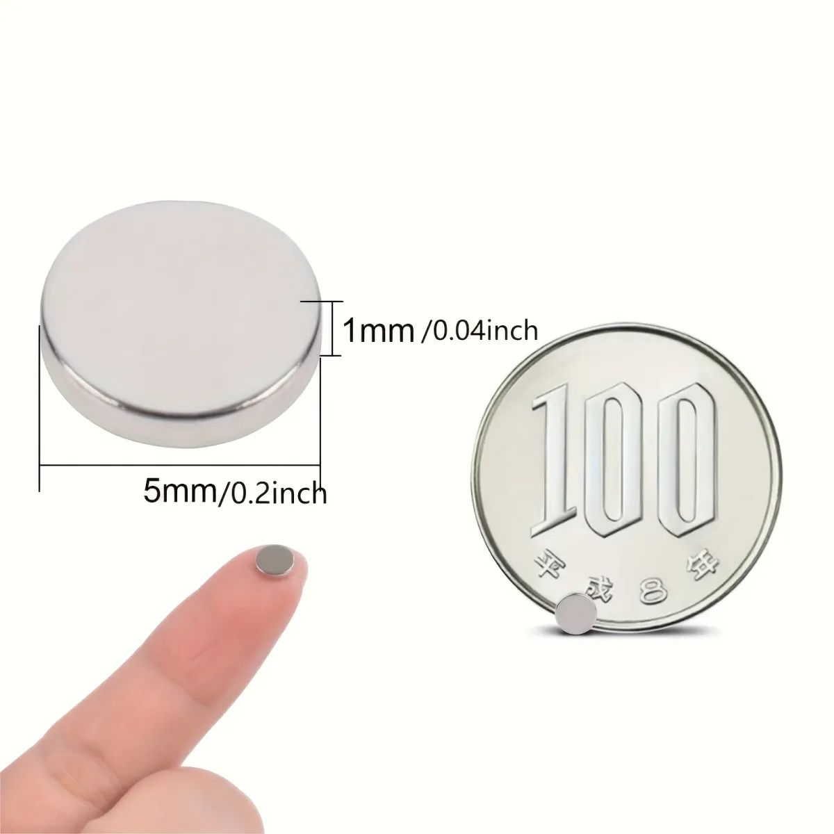 Bulk Mini Fridge Magnets 5x1mm - 10/20/50 Pcs Thin Small Refrigerator Magnets for Whiteboard, Office, Kitchen, Home DIY Crafts showcase 2