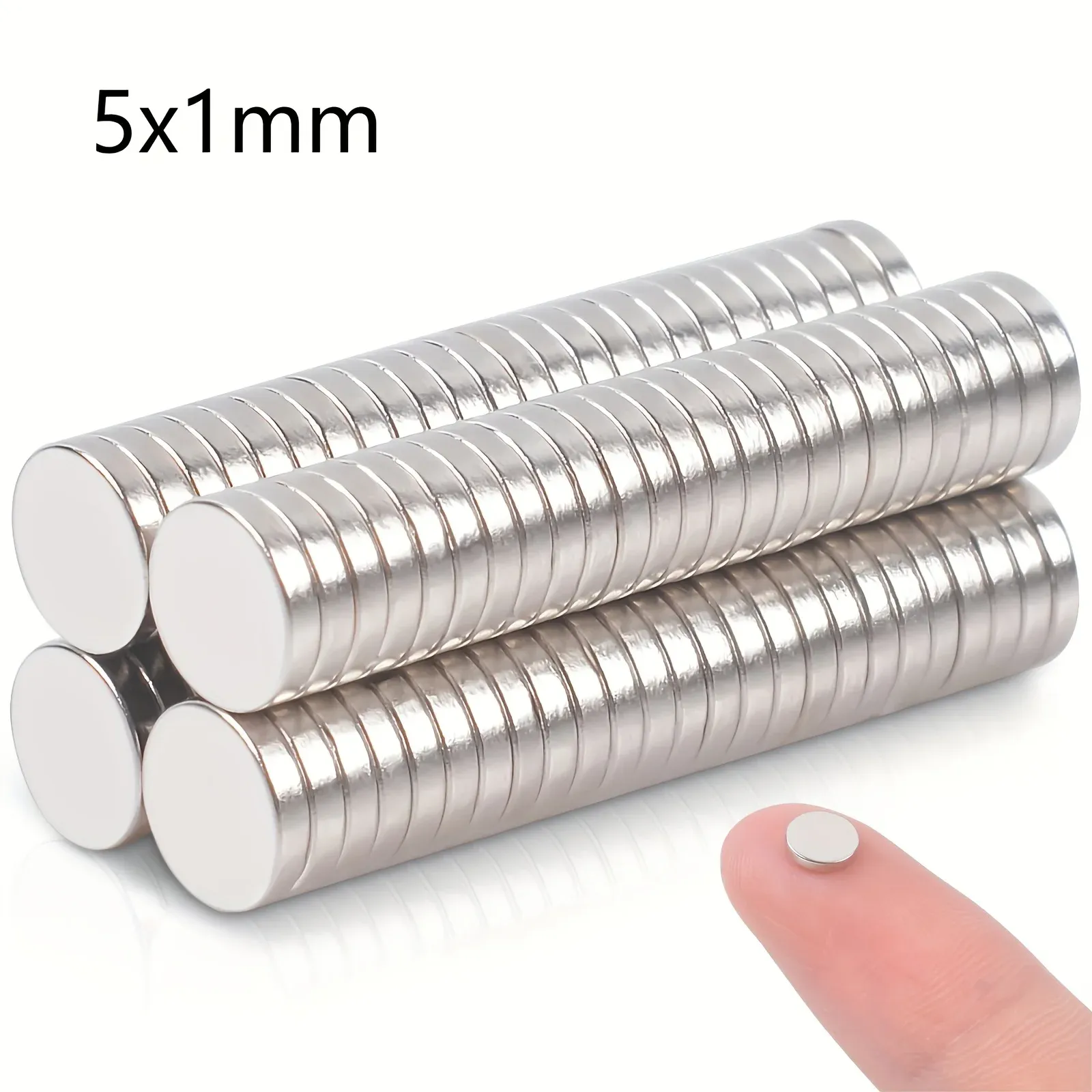 Bulk Mini Fridge Magnets 5x1mm - 10/20/50 Pcs Thin Small Refrigerator Magnets for Whiteboard, Office, Kitchen, Home DIY Crafts thumbnail 1
