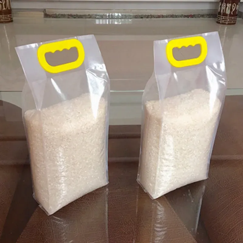 Transparent Food Vacuum Seal Bags for Rice Beans - Accordion Pocket Design, 2.5kg & 5kg Capacity, Durable Plastic Packaging showcase 3