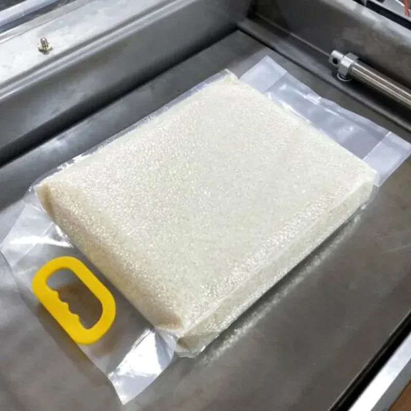 Transparent Food Vacuum Seal Bags for Rice Beans - Accordion Pocket Design, 2.5kg & 5kg Capacity, Durable Plastic Packaging thumbnail 2