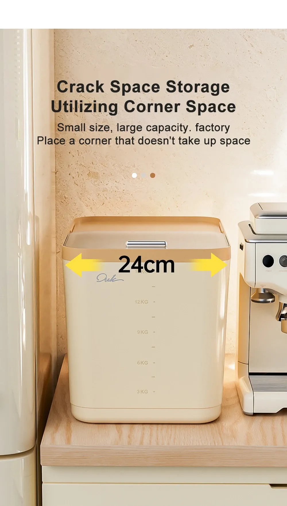 Large Capacity Rice Storage Box 5/10/15KG - Airtight, Insect & Moisture Proof Food Grade PP Container with Transparent Sliding Lid for Kitchen Dry Grain Storage showcase 4