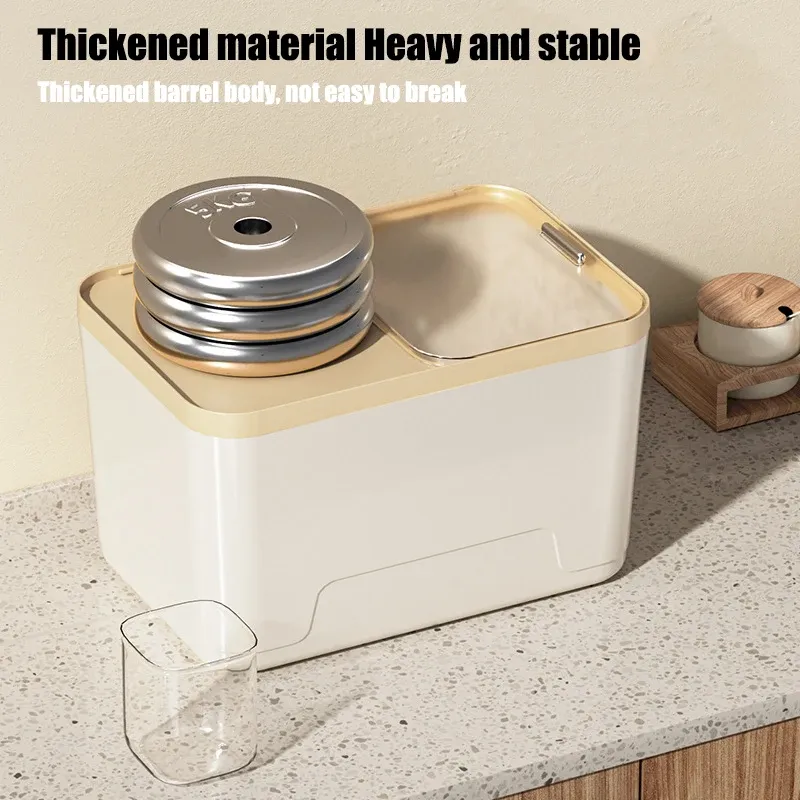 Large Capacity Rice Storage Box 5/10/15KG - Airtight, Insect & Moisture Proof Food Grade PP Container with Transparent Sliding Lid for Kitchen Dry Grain Storage thumbnail 4