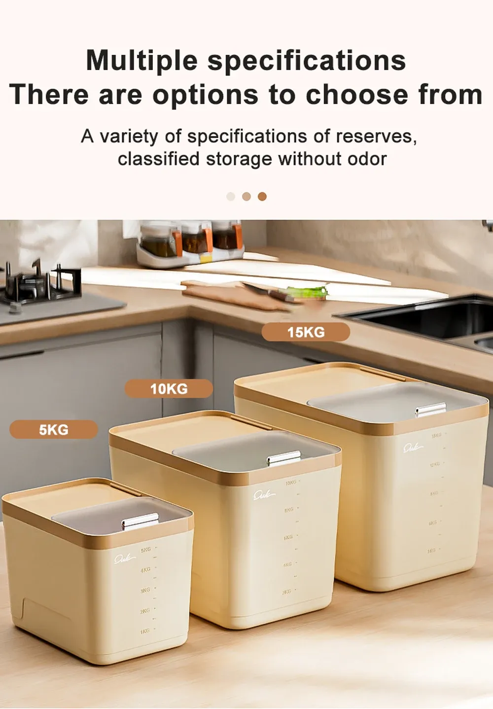Large Capacity Rice Storage Box 5/10/15KG - Airtight, Insect & Moisture Proof Food Grade PP Container with Transparent Sliding Lid for Kitchen Dry Grain Storage showcase 8