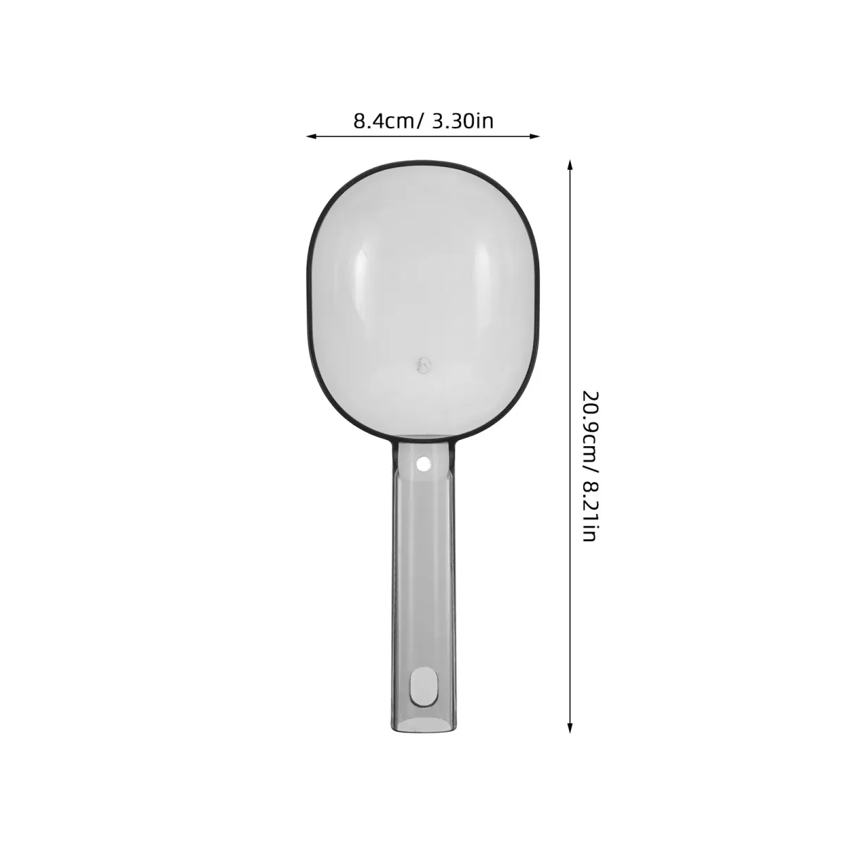Long Handle Plastic Rice Spoon - Anti-Stick Kitchen Scoop for Flour, Grains, Measuring & Serving Utensil - Grey PET Material, 8.2 Inch showcase 5
