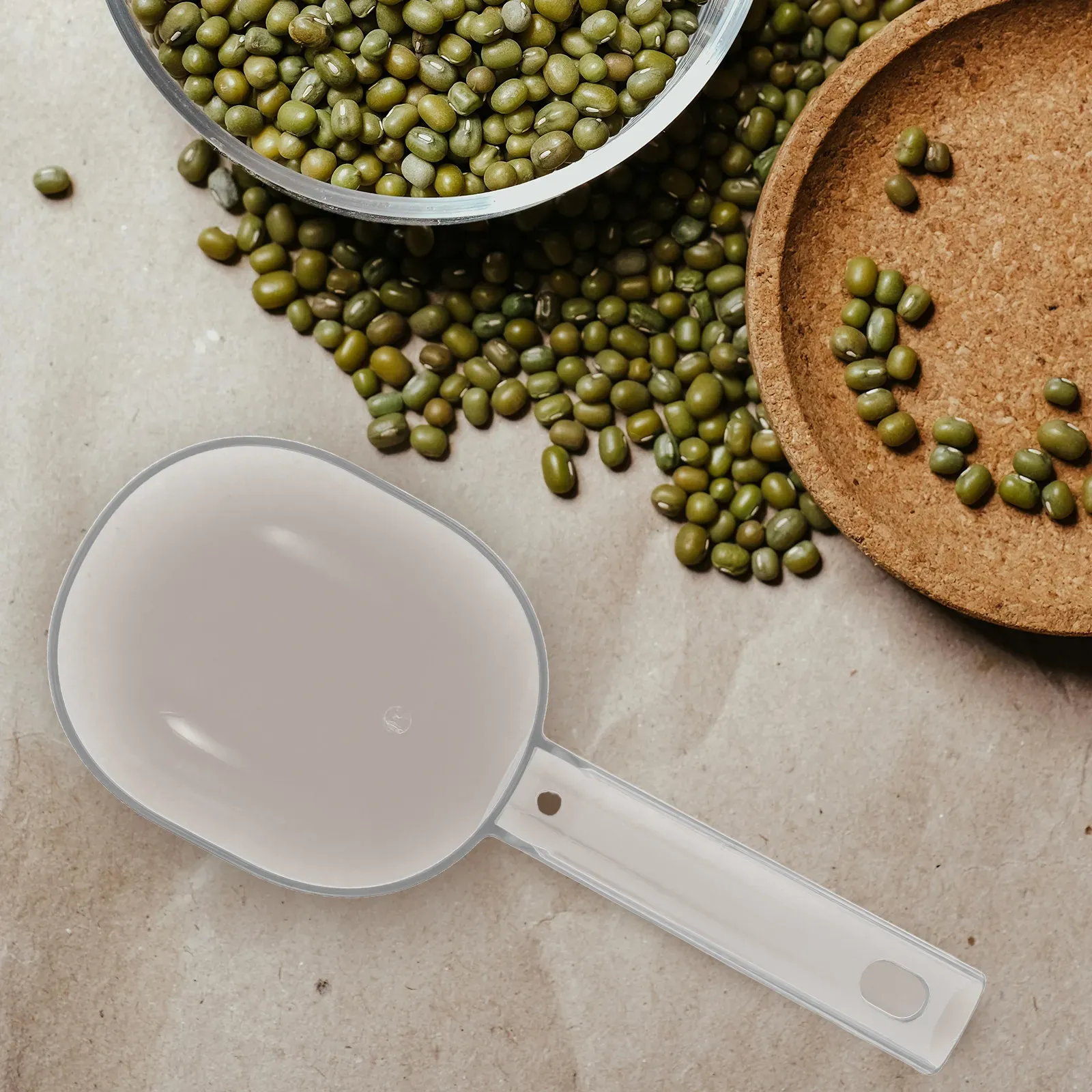 Multi-Function Long Handle Plastic Rice Spoon - Ergonomic, Anti-Stick Kitchen Scoop for Flour, Grains, Measuring Powder, Coffee, Rice - Essential Kitchen Tool thumbnail 3