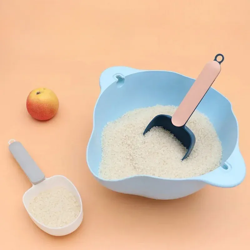 Multifunctional Rice Spoon with Clip - Durable Plastic Kitchen Utensil for Grains, Long Handle, Practical Design for Easy Serving showcase 1
