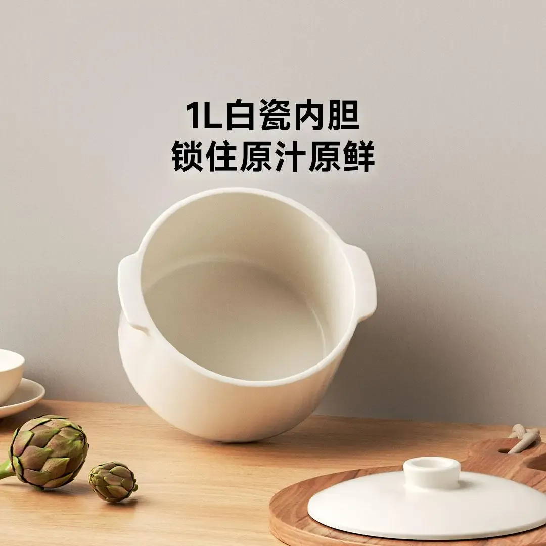 SOGEE 1L Electric Slow Cooker 220V 200W with 24-Hour Timer Multi-function Cooking Pot for Home Kitchen Use thumbnail 6
