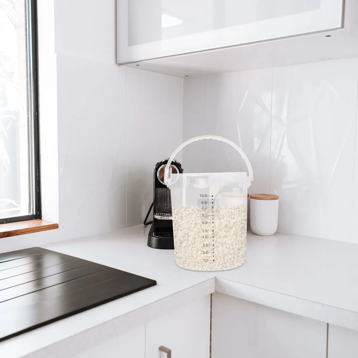 Eco-Friendly Rice Storage Bucket - Dustproof, Moisture-Resistant Food Grade Plastic Container with Wide-Mouth Lid for Long-Term Grain, Flour, Soybean Storage - Kitchen Organizer showcase 5