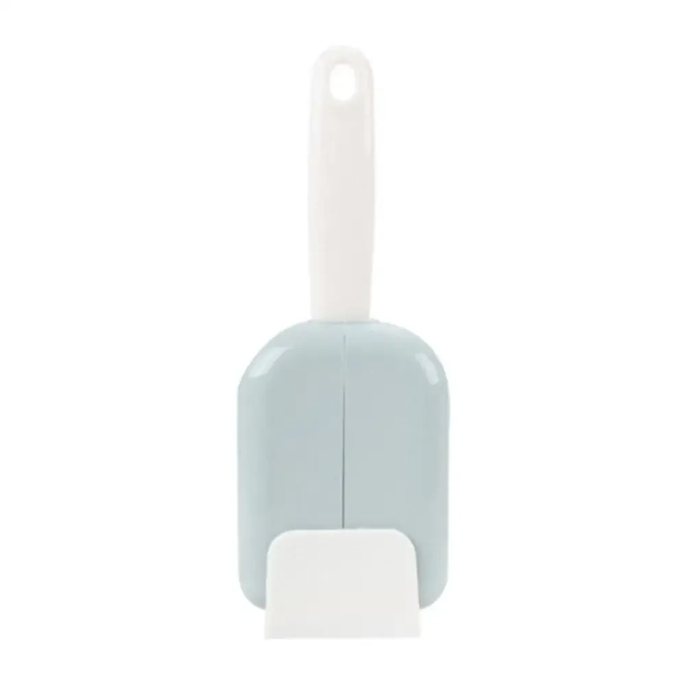 Self-Standing Rice Scoop Holder Set with Non-Spill Design, Long Handle Plastic Scoop for Grains, Portable Kitchen Utensil Tool (Grey, Blue, Pink) showcase 2