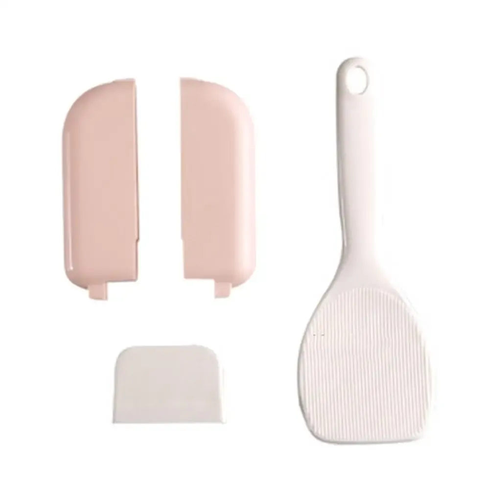 Self-Standing Rice Scoop Holder Set with Non-Spill Design, Long Handle Plastic Scoop for Grains, Portable Kitchen Utensil Tool (Grey, Blue, Pink) showcase 18