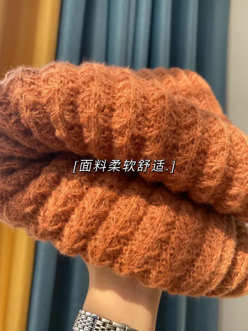 Thick Warm Pure Wool Knit Scarf for Women & Men - Fashionable Korean Style Student Winter Accessory, 120x18cm showcase 15