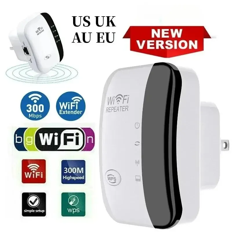 Wireless WiFi Extender Repeater Booster for Home - Small Steamed Bun Network Signal Amplifier, AP Broadband Router Extension, Easy Setup for Dead Zones thumbnail 1