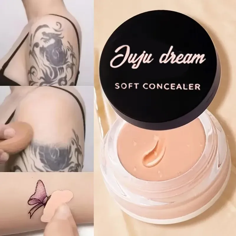 Waterproof Sweatproof Concealer Cream for Full Coverage - Long-Lasting Tattoo & Scar Foundation for All Skin Types, Natural Matte Finish showcase 1