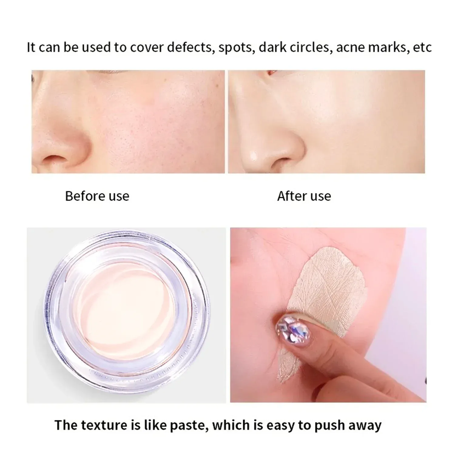 Waterproof Sweatproof Concealer Cream for Full Coverage - Long-Lasting Tattoo & Scar Foundation for All Skin Types, Natural Matte Finish thumbnail 6