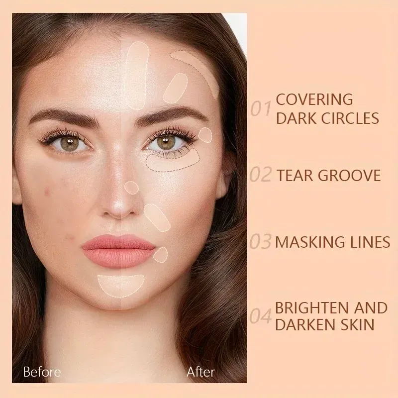 Waterproof Sweatproof Concealer Cream for Full Coverage - Long-Lasting Tattoo & Scar Foundation for All Skin Types, Natural Matte Finish showcase 8