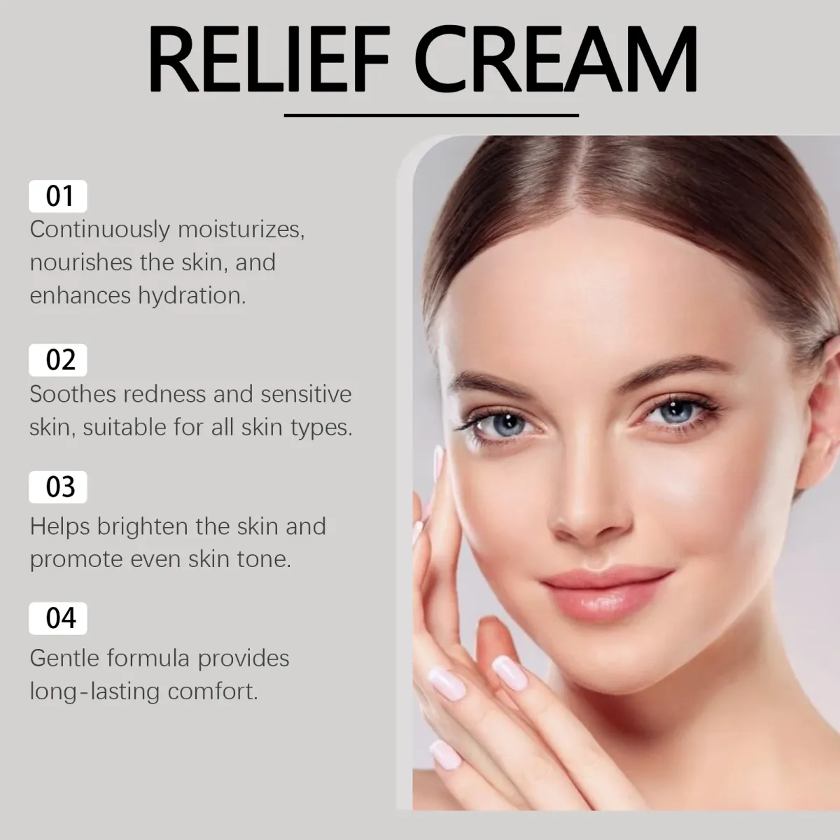 OUHOE 147 Relief Cream for Skin Problems: Anti-Sugar, Antioxidant Blemish Solution, Deep Moisturizer with Hyaluronic Acid, Ceramides, Vitamin C & E for Radiant Ghanaian Skin showcase 3