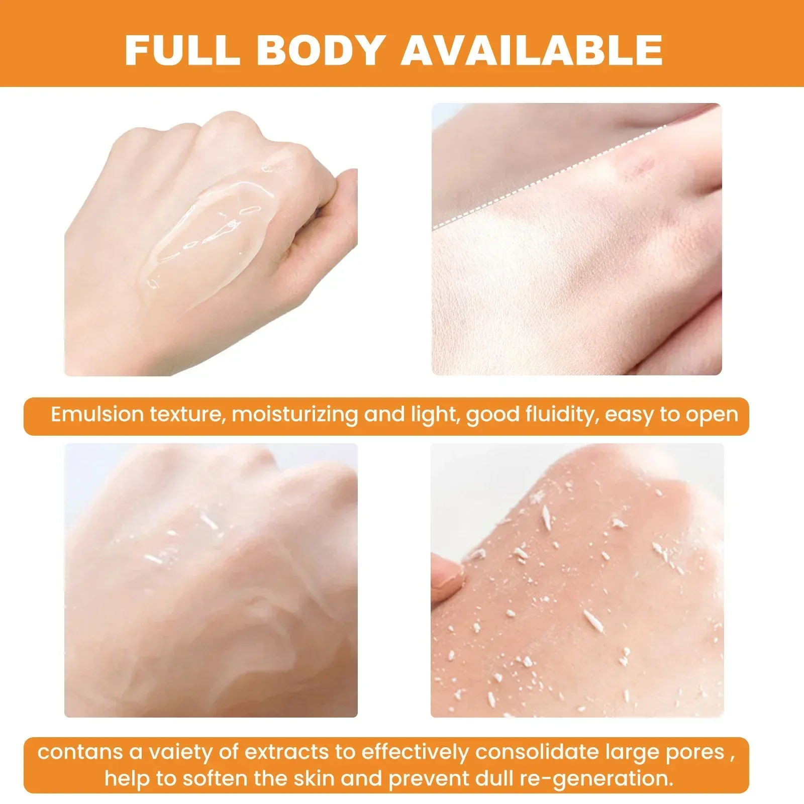 Gentle Orange Exfoliating Gel for Face - 50g Korean Skin Care Brightening & Hydrating Scrub for Dead Skin Removal, Moisturizing & Repair thumbnail 3