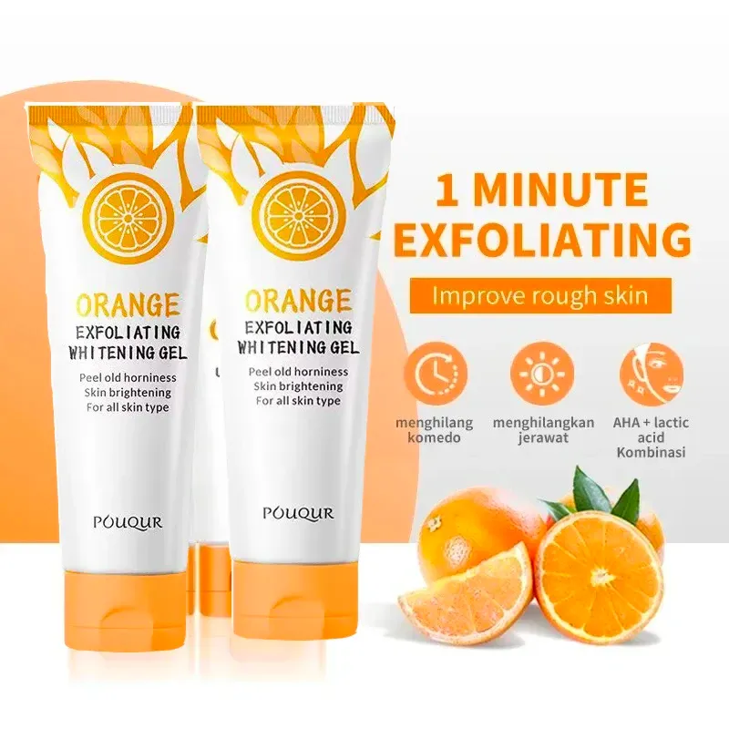 Gentle Orange Exfoliating Gel for Face - 50g Korean Skin Care Brightening & Hydrating Scrub for Dead Skin Removal, Moisturizing & Repair showcase 2