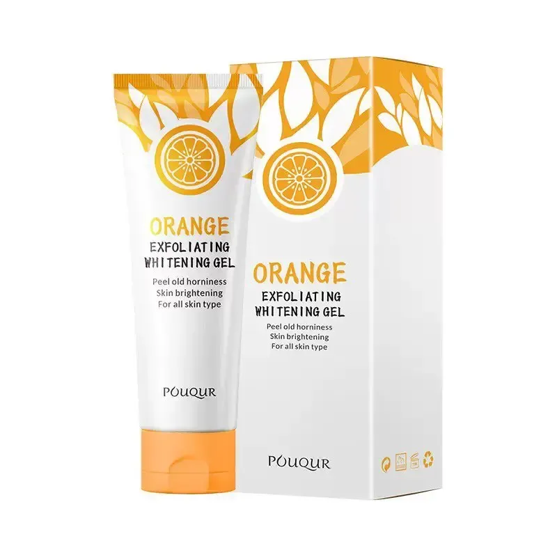 Gentle Orange Exfoliating Gel for Face - 50g Korean Skin Care Brightening & Hydrating Scrub for Dead Skin Removal, Moisturizing & Repair showcase 3