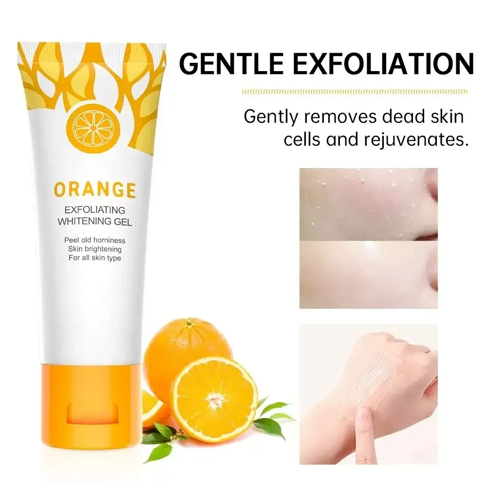 Gentle Orange Exfoliating Gel for Face - 50g Korean Skin Care Brightening & Hydrating Scrub for Dead Skin Removal, Moisturizing & Repair showcase 4