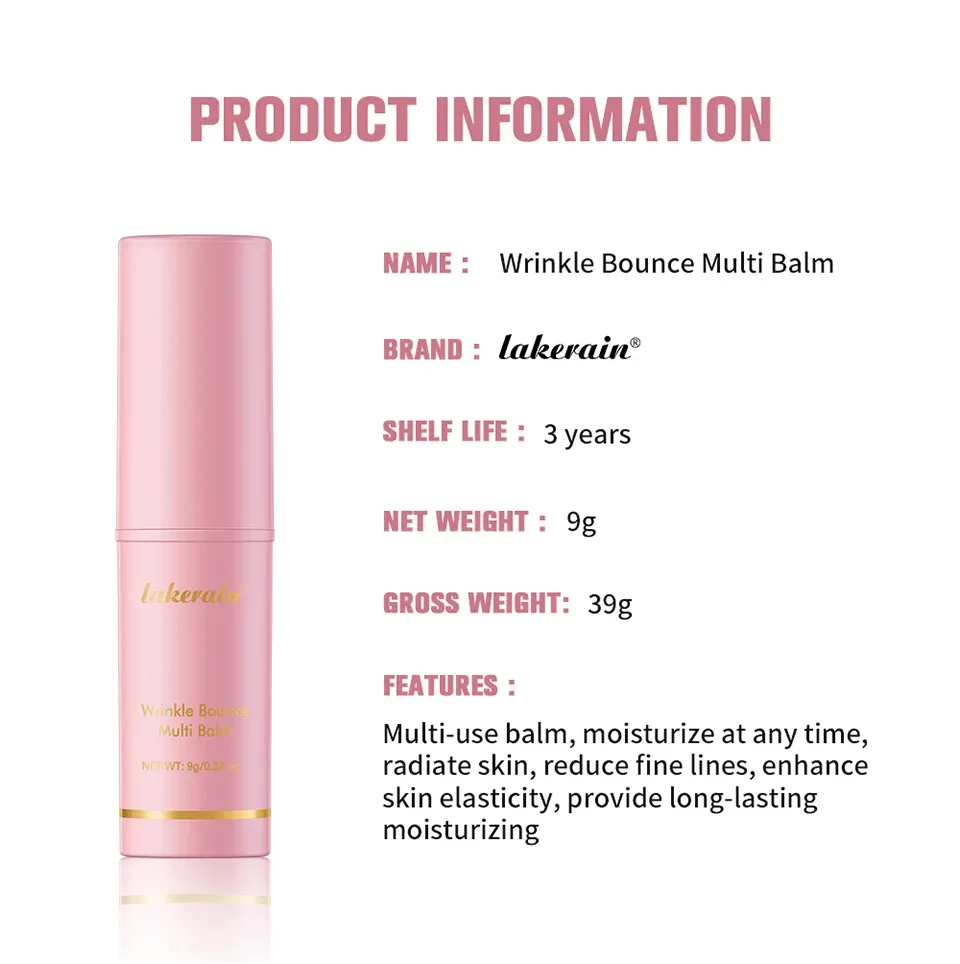 Lakerain Collagen Multi Balm Stick for Face & Neck | Wrinkle Bounce Moisturizing Cream with Hyaluronic Acid for Dry Skin | Korean Beauty Anti-Aging Stick showcase 7
