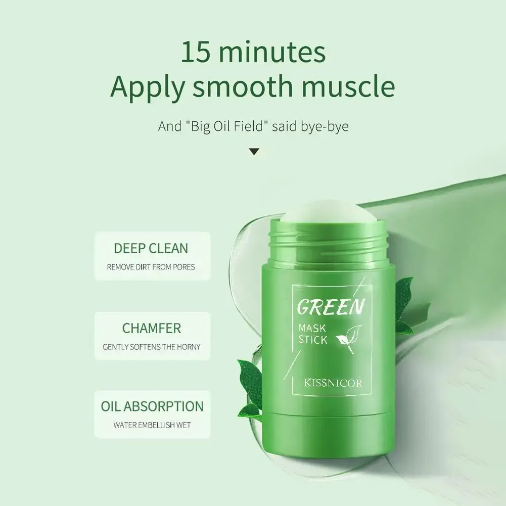 Green Tea Clean Mask Stick for Acne & Blackhead Removal - Deep Pore Cleansing, Purifying Matcha Clay Mud Mask for Oily & Combination Skin showcase 9