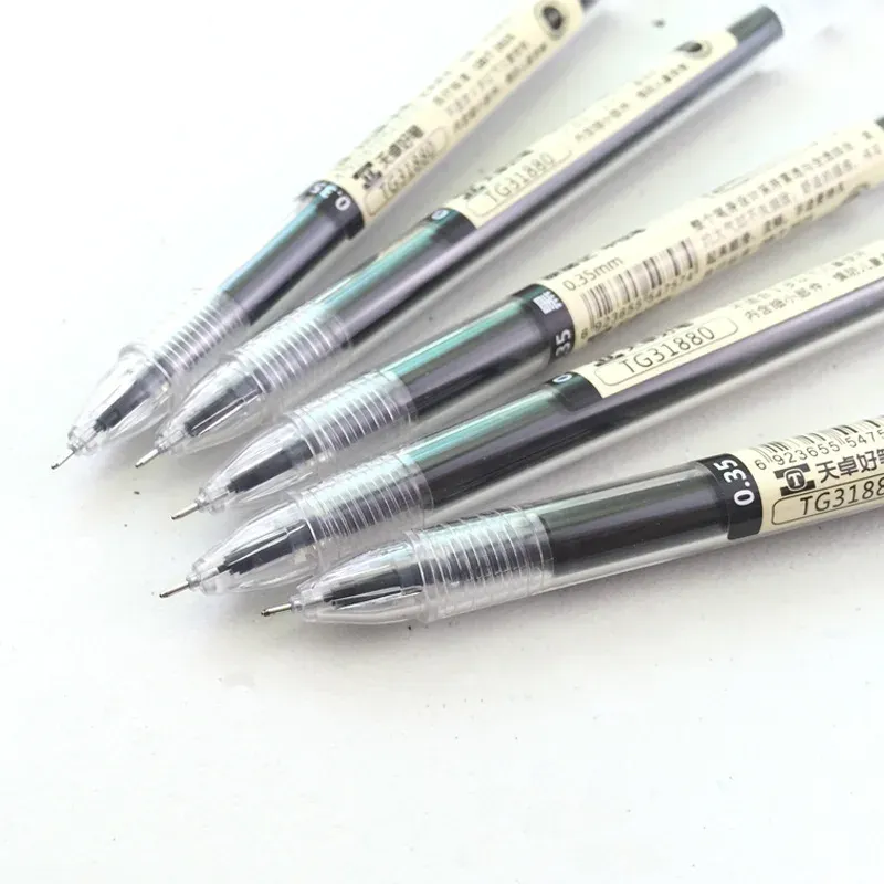 Japan Fine Point 0.35mm Gel Pen Set - Black, Blue, Red Ink Ballpoint for School, Office, Student Writing - Smooth Stationery Supplies thumbnail 4