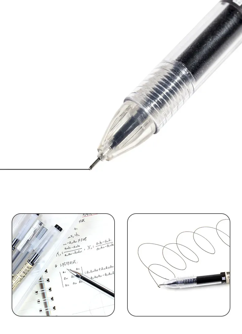 Japan Fine Point 0.35mm Gel Pen Set - Black, Blue, Red Ink Ballpoint for School, Office, Student Writing - Smooth Stationery Supplies showcase 5