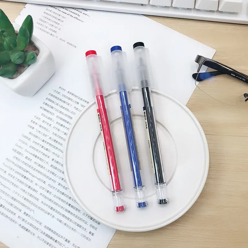 Japan Fine Point 0.35mm Gel Pen Set - Black, Blue, Red Ink Ballpoint for School, Office, Student Writing - Smooth Stationery Supplies showcase 4