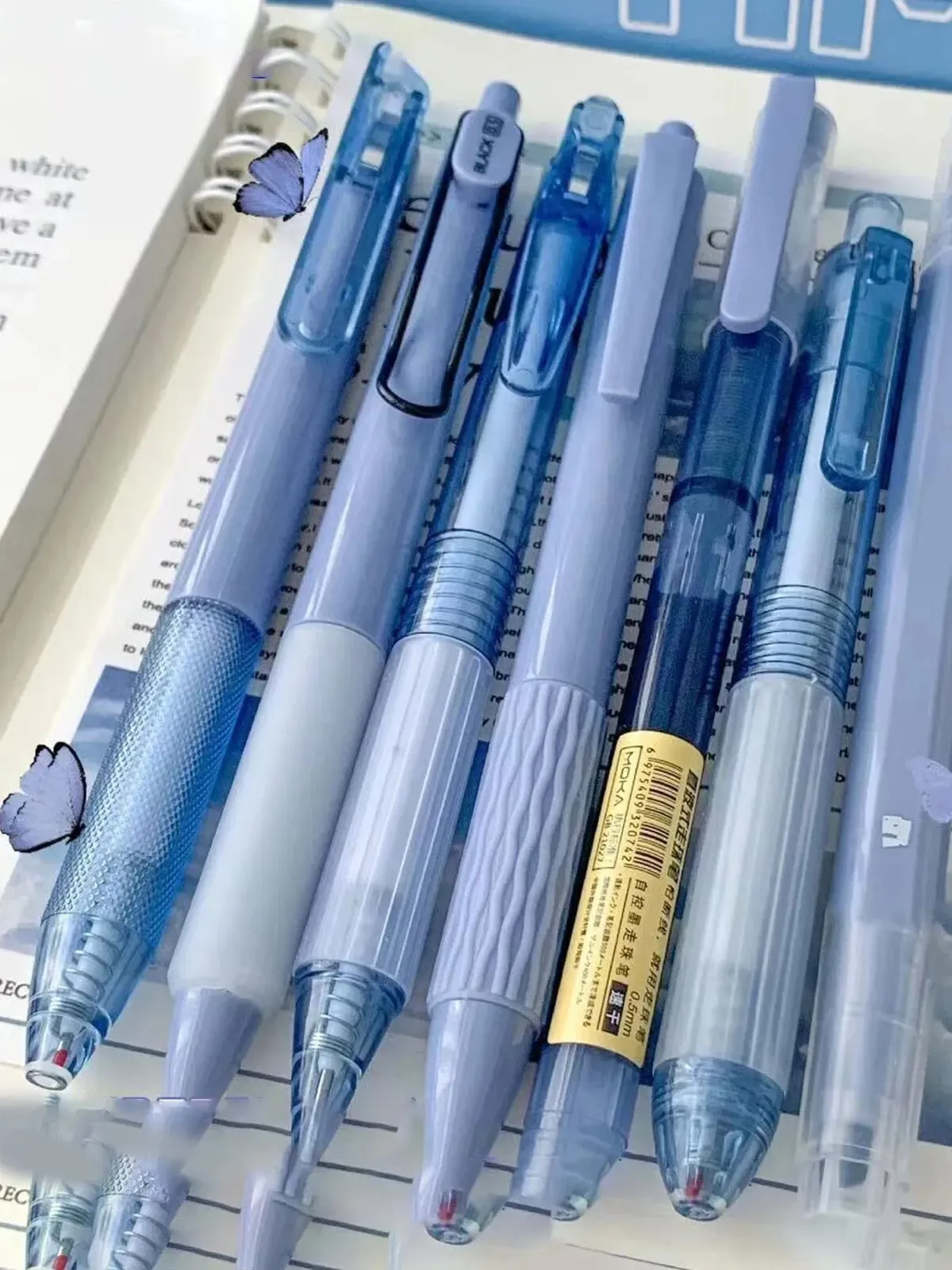 7pcs Boxed Gel Pen Set 0.5mm Black Ink Student Exam School Stationery Gift Pack thumbnail 4