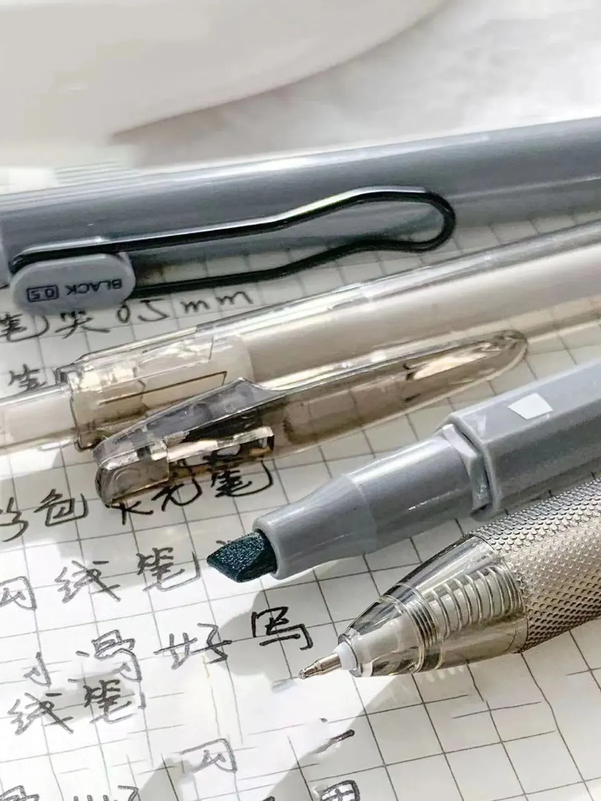 7pcs Boxed Gel Pen Set 0.5mm Black Ink Student Exam School Stationery Gift Pack thumbnail 6